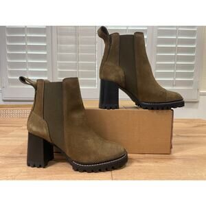 See By Chloe Mallory Lug Sole Suede Chelsea Boots Size 8/8.5 US 39.5 EU NWOB